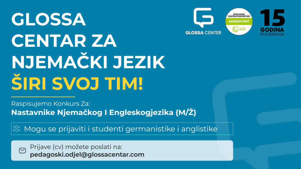Glossa – centar za njemački jezik širi svoj tim! 1 web 2
